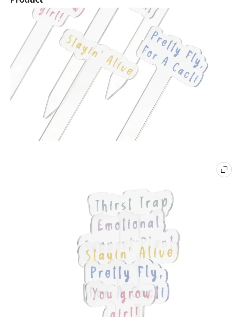 Mainstays Pastel Inspirational Plant Markers - Pink, Purple, Yellow, Teal, Blue